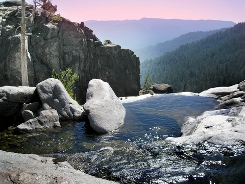 An image depicting the trail Chilnualna Falls Trail and its surrounding area.
