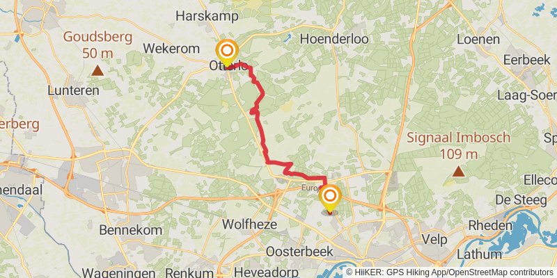 Veluwe Zwerfpad alt 1 Map