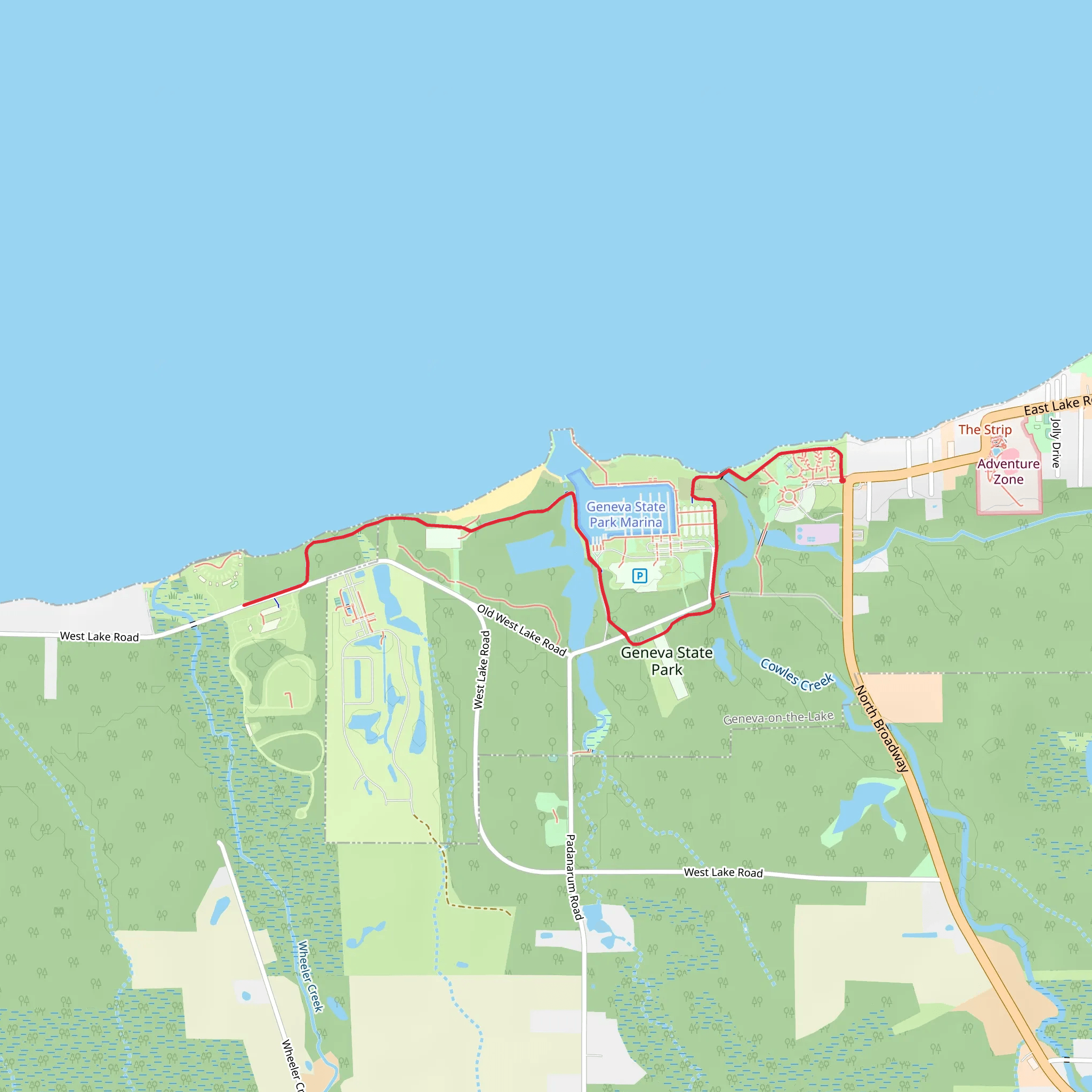 Geneva State Park Walk mobile static map