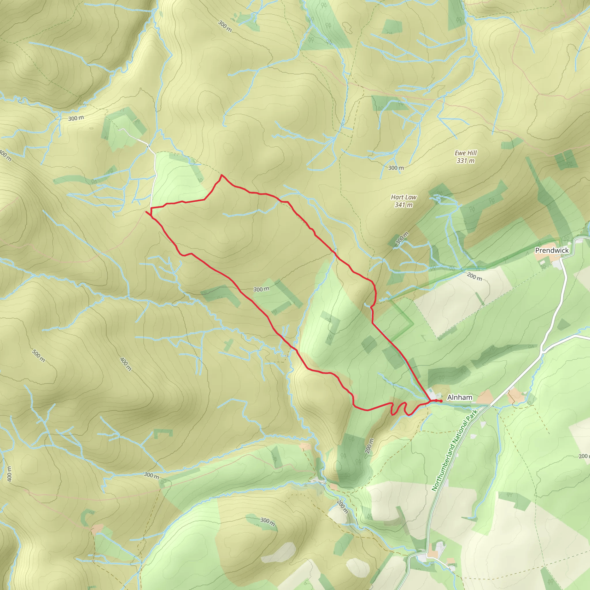 Alnham Country Park mobile static map