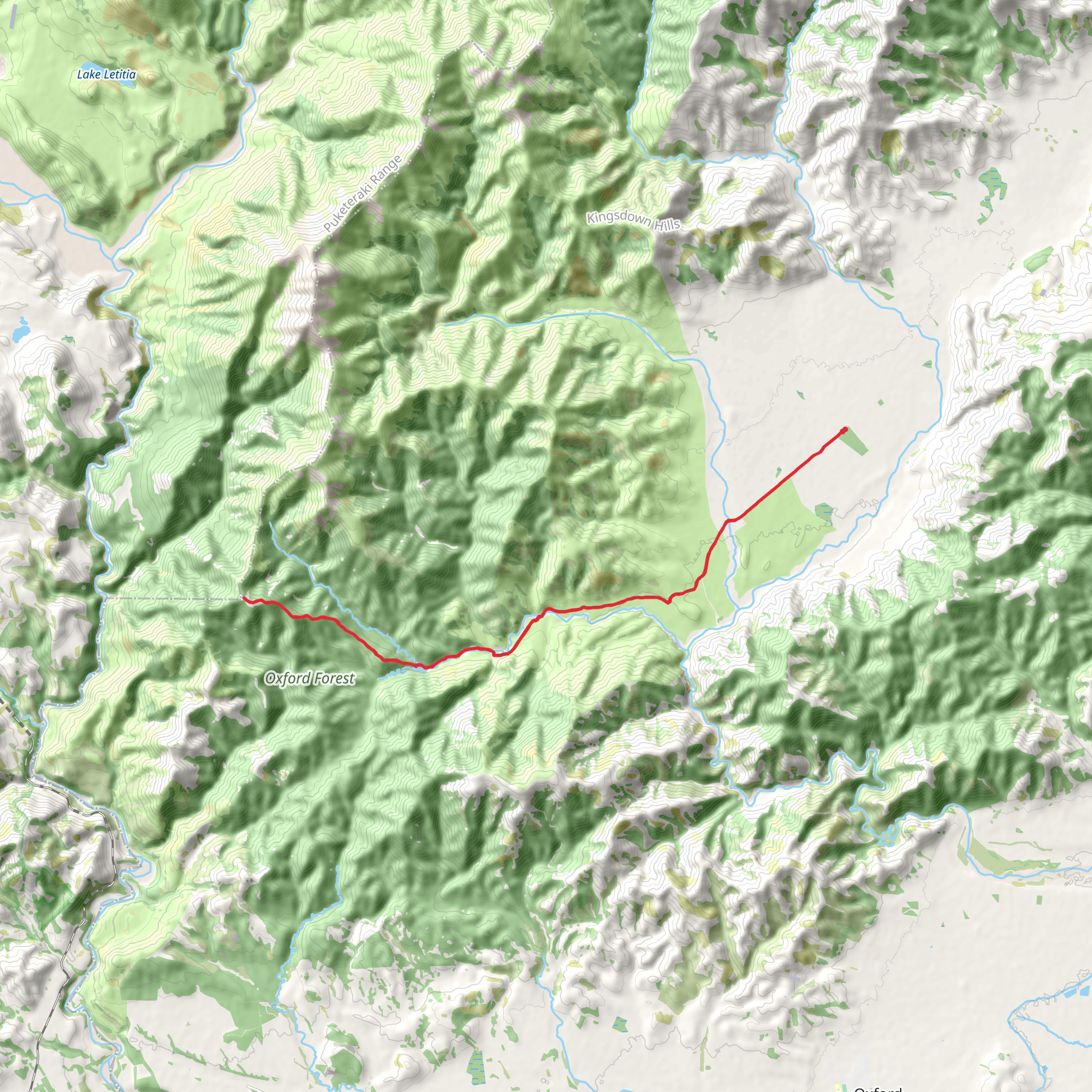 Lees Valley road to Black Hill Hut mobile static map