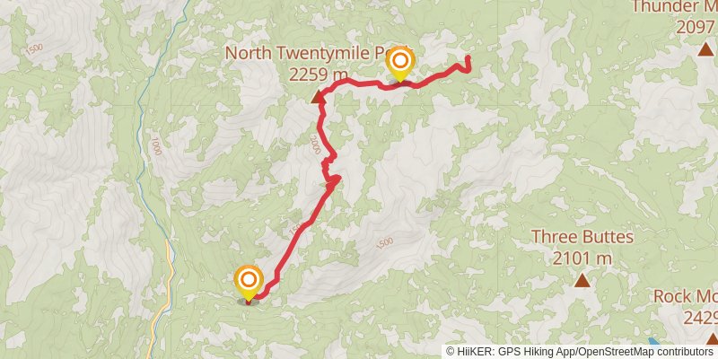N Fork Twentymile Trail stage 2 Map