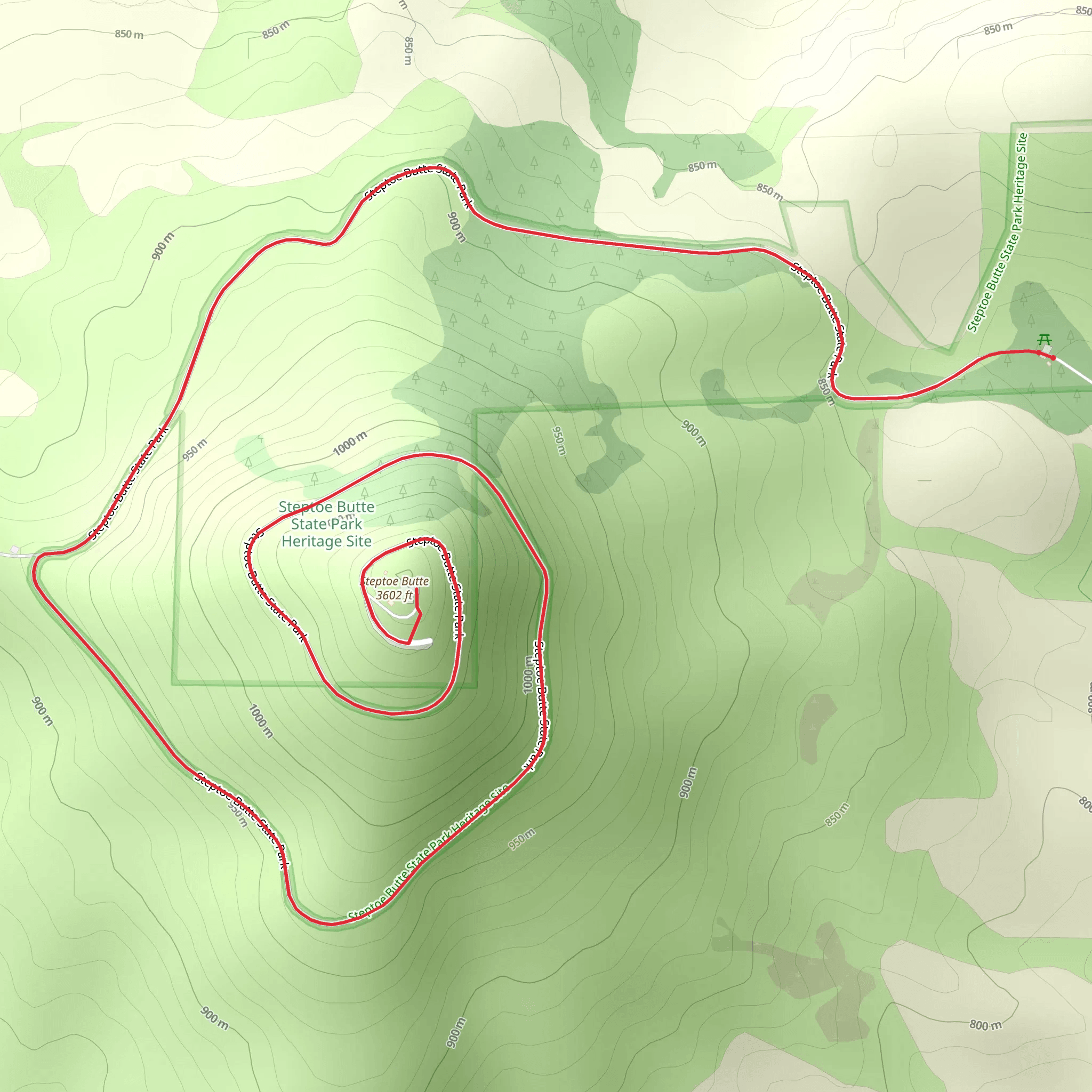 Steptoe Butte State Park mobile static map