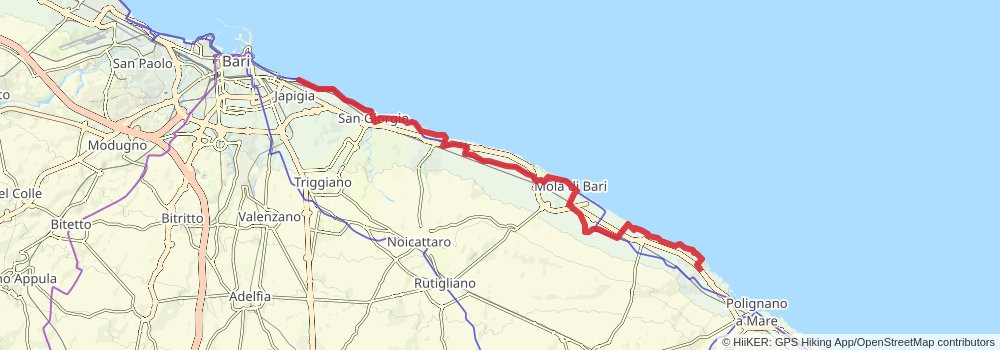 Via Francigena stage 150 Map