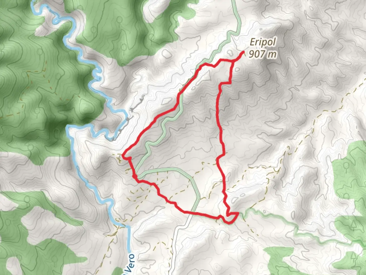 An image depicting the trail Almazorre PR HU 54 and its surrounding area.