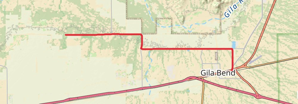 American Perimeter Trail - Southwest Primary stage 15 Map