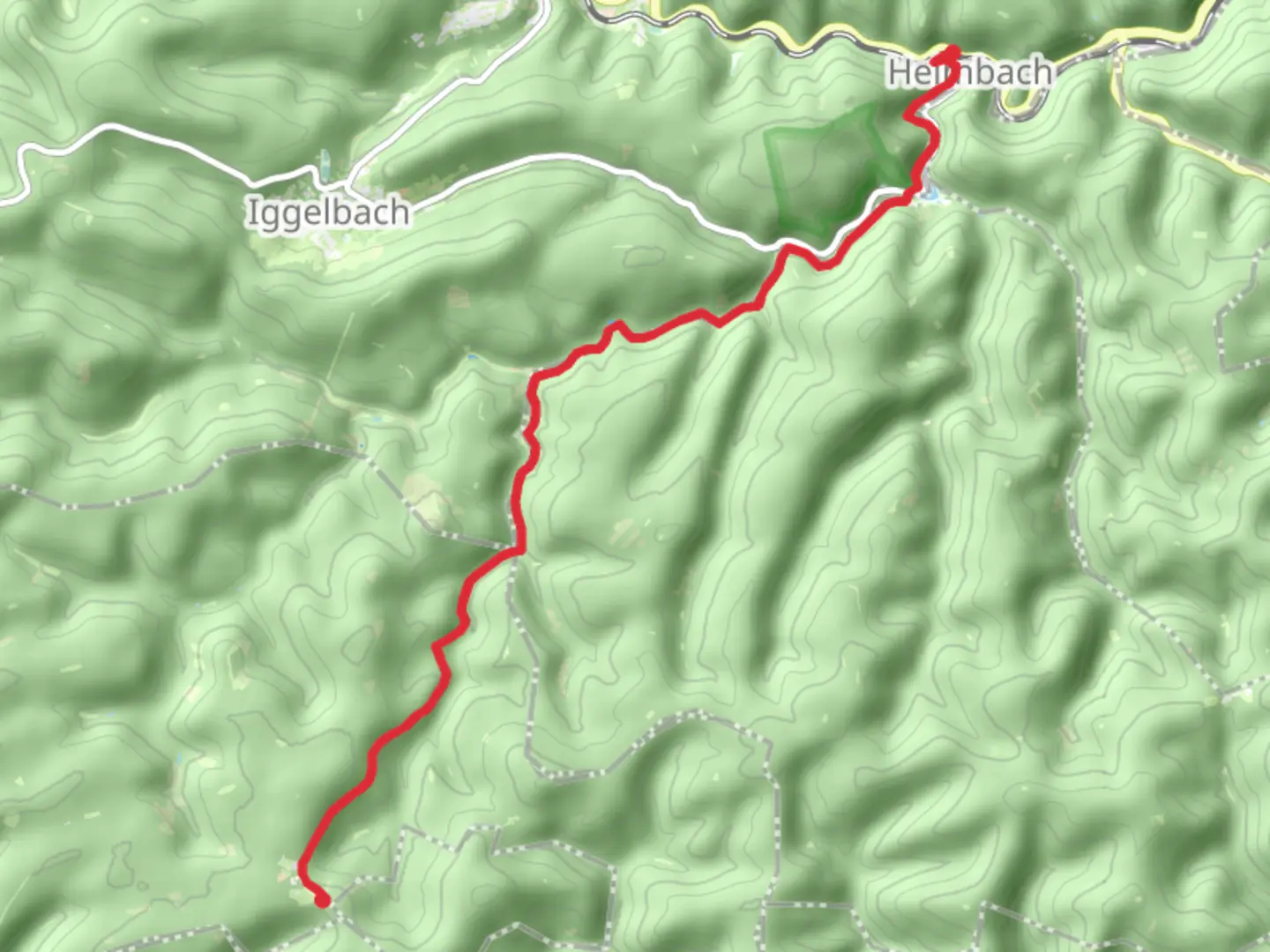 An image depicting the trail Helmbach to Landau, Forsth Taubensuhl Walk and its surrounding area.