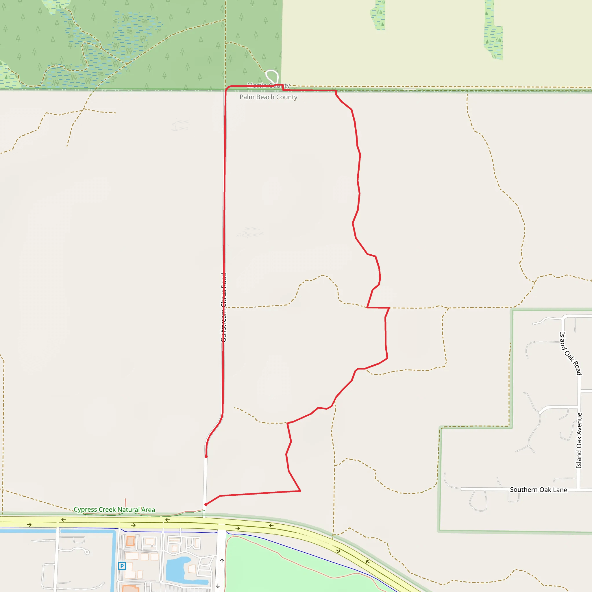 Gulfstream Citrus Road Loop mobile static map