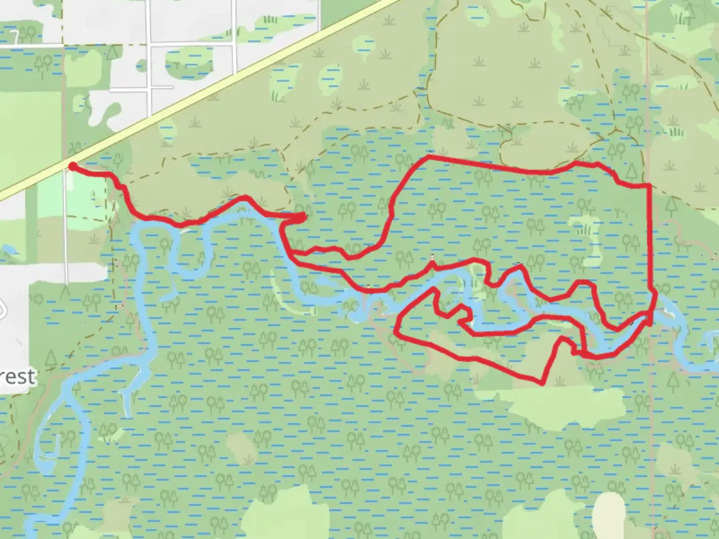 An image depicting the trail Florida, Kolokee and Outback Loop Trail and its surrounding area.