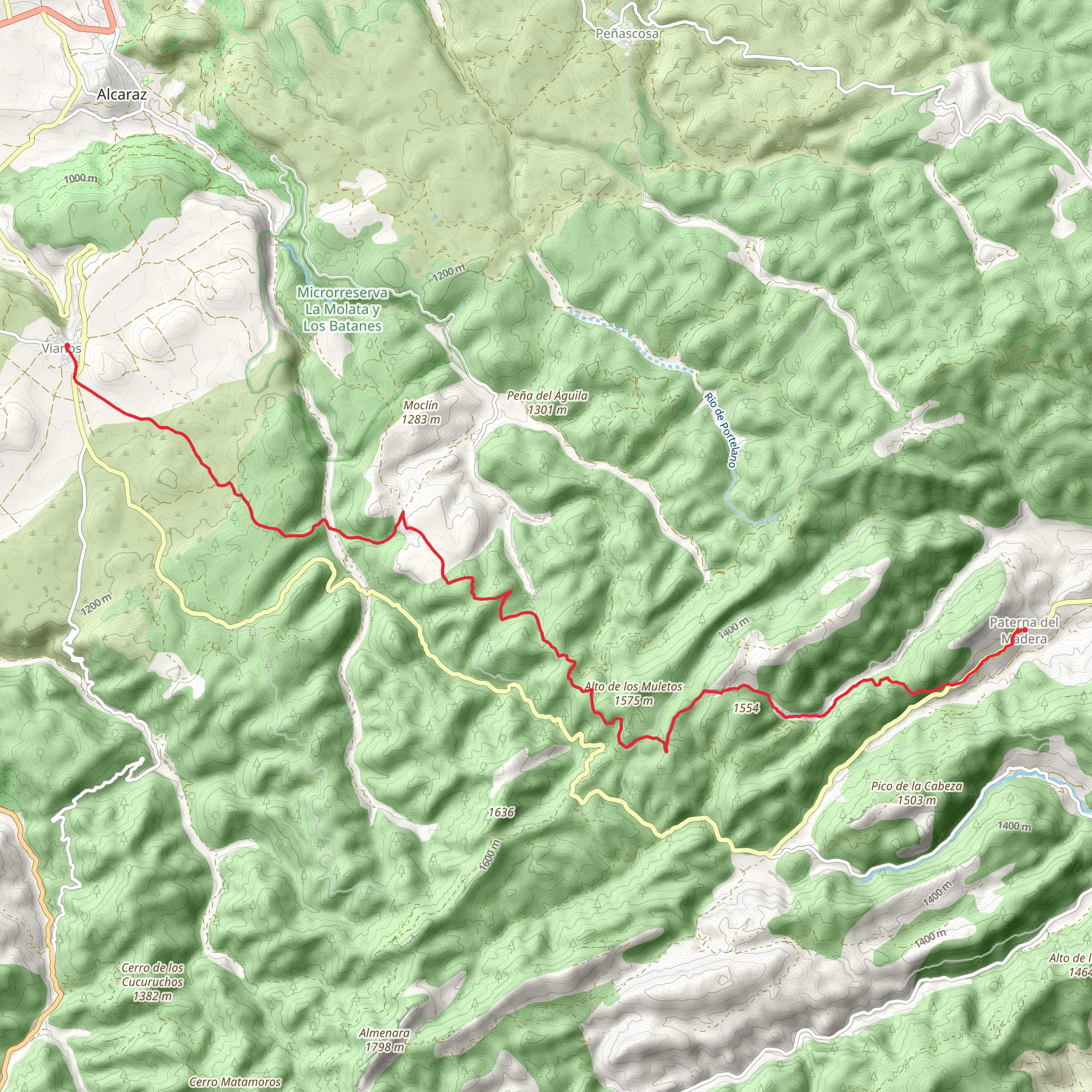 Historical Road Paterna - Vianos mobile static map