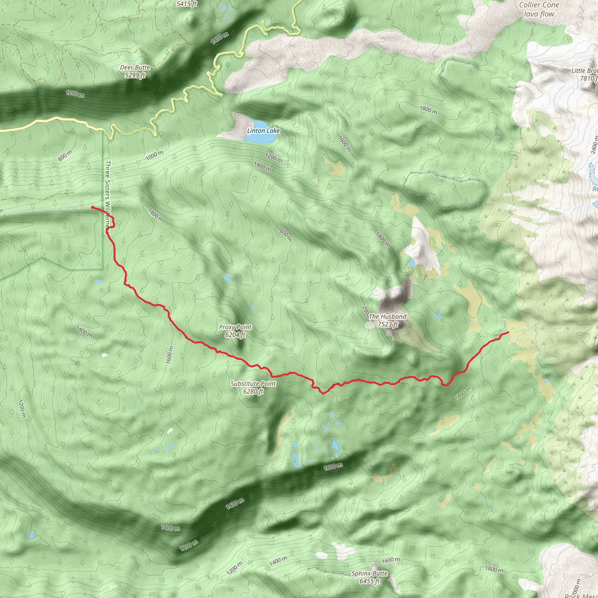 Foley Ridge Trail mobile static map
