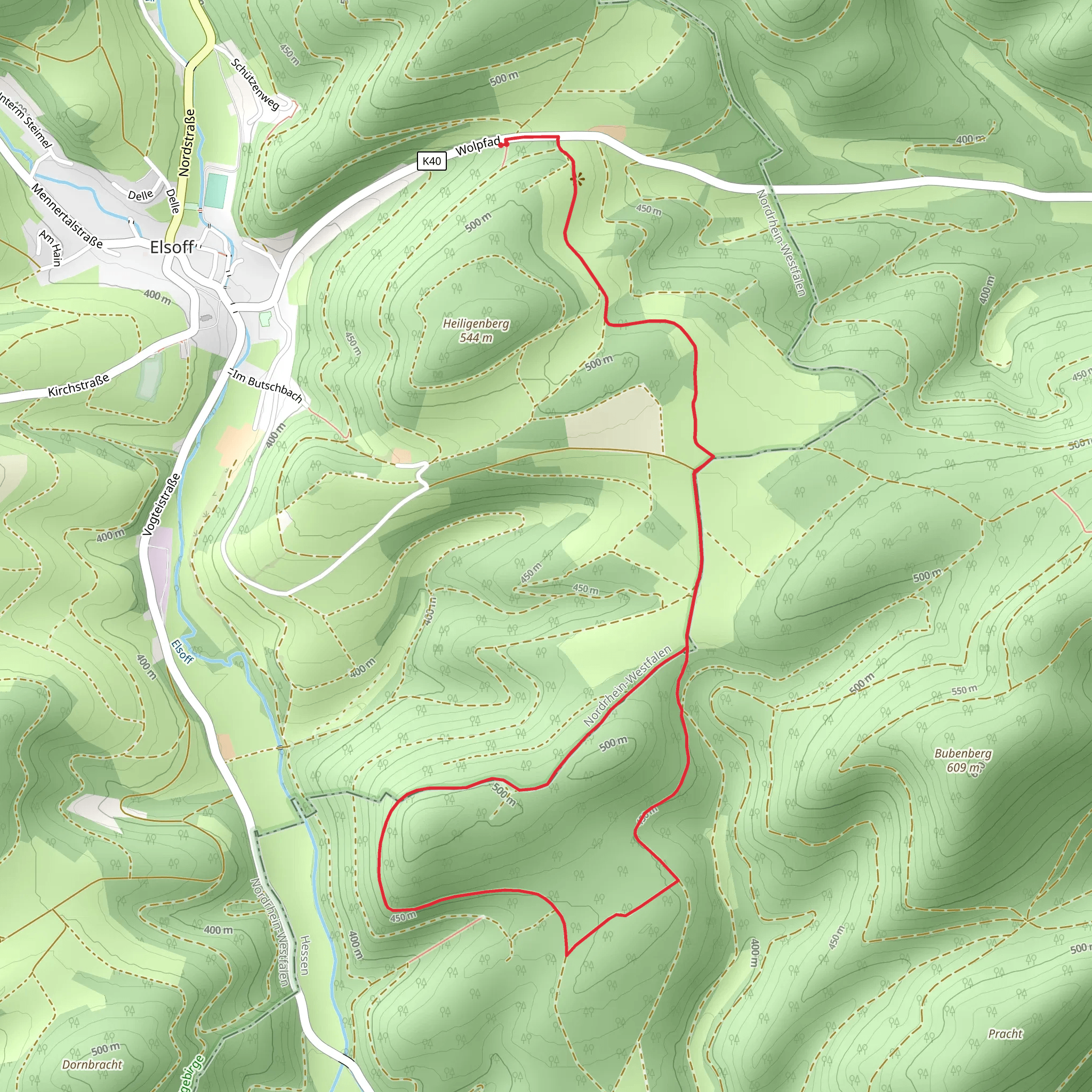Hertelsberg Loop via Uplandweg mobile static map