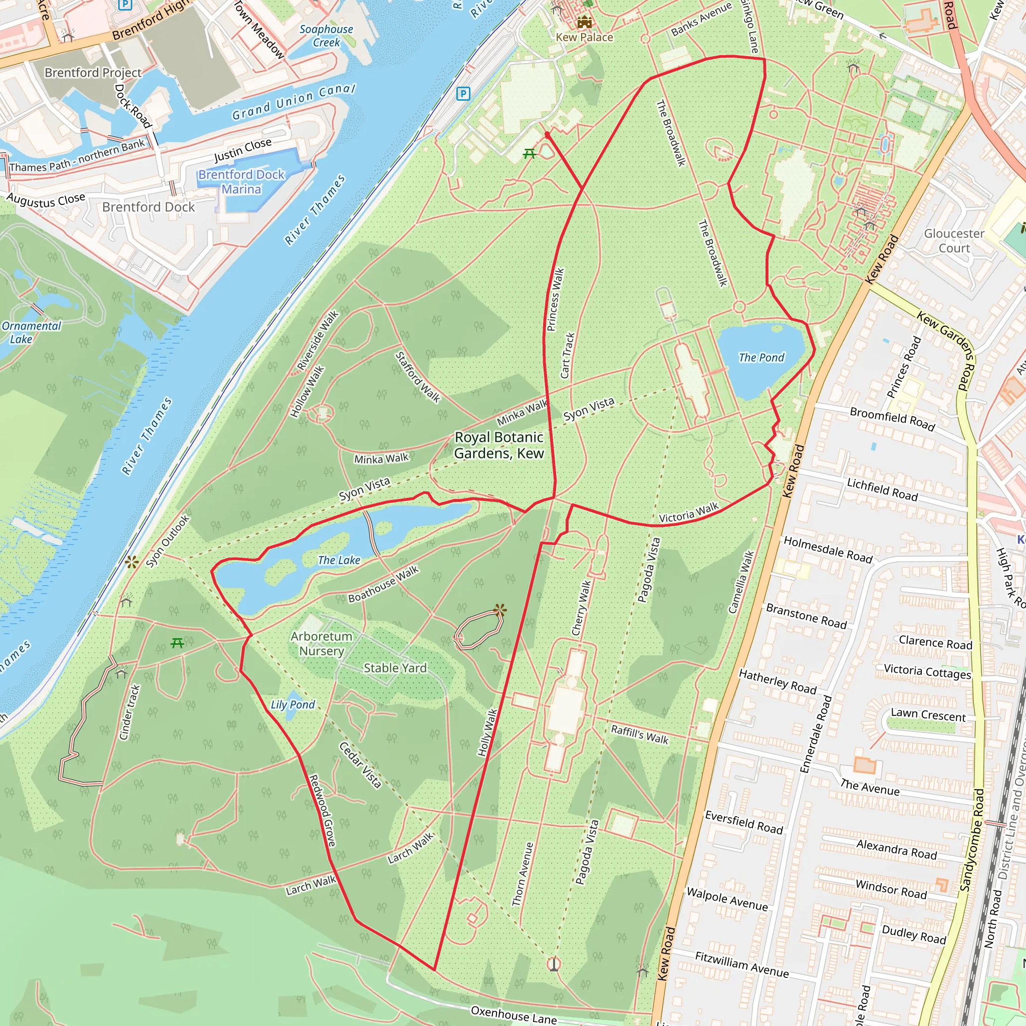 Kew Gardens Loop mobile static map