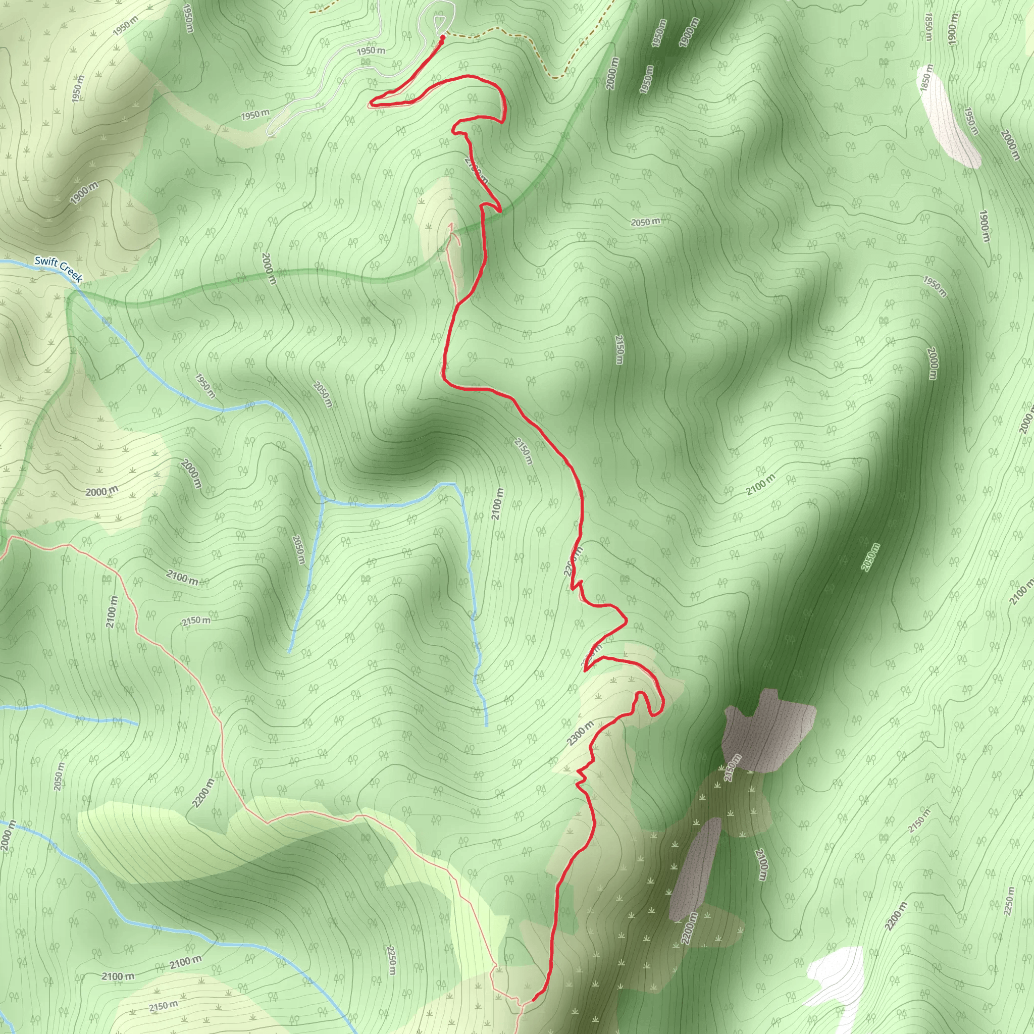 McCart - Johnson Peak Trail mobile static map