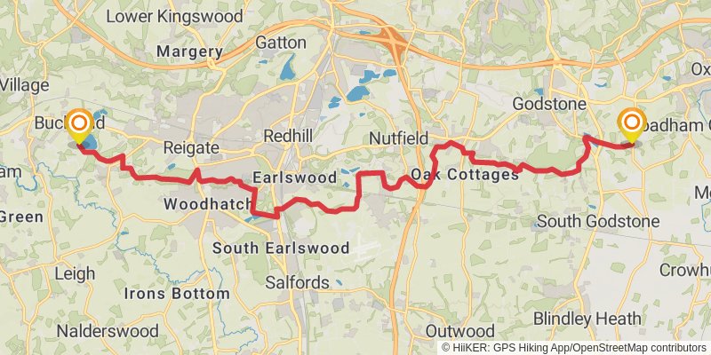 Coast to Coast - Southern England stage 16 Map