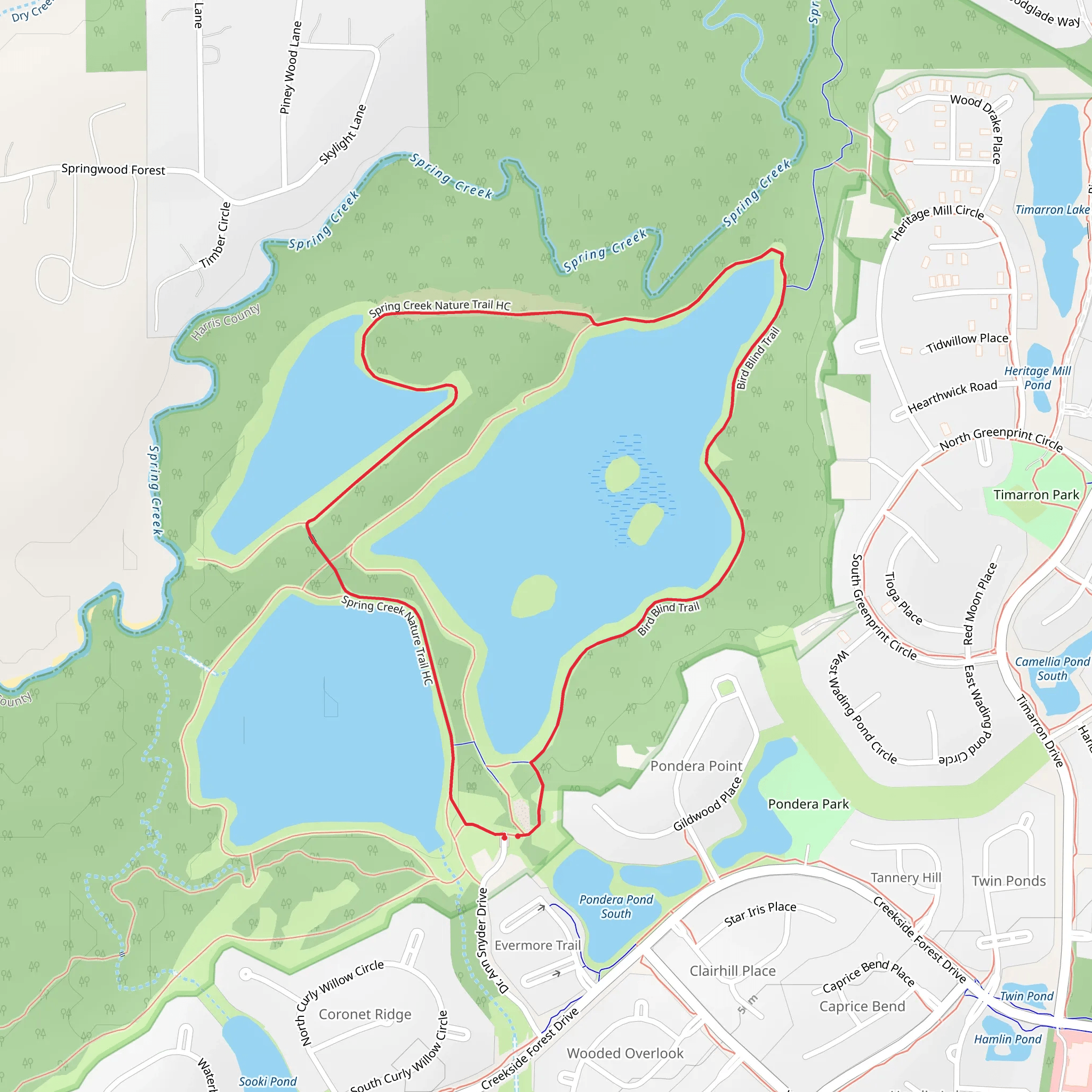 Spring Creek Nature Loop Trail mobile static map