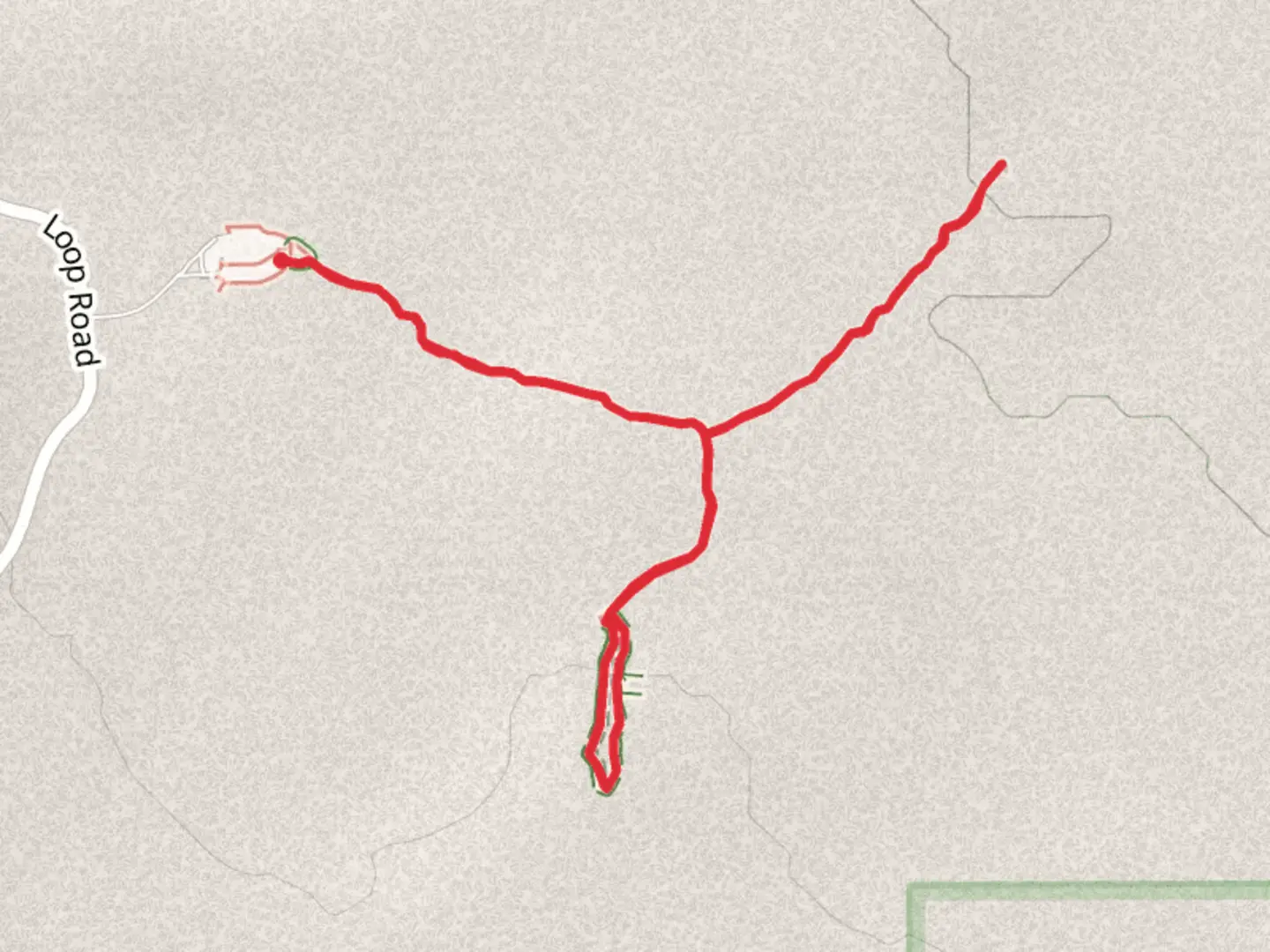 An image depicting the trail Beauty Cave and Indian Tunnel and its surrounding area.