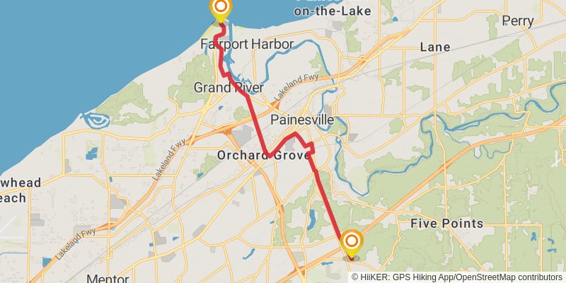 Buckeye Trail stage 106 Map