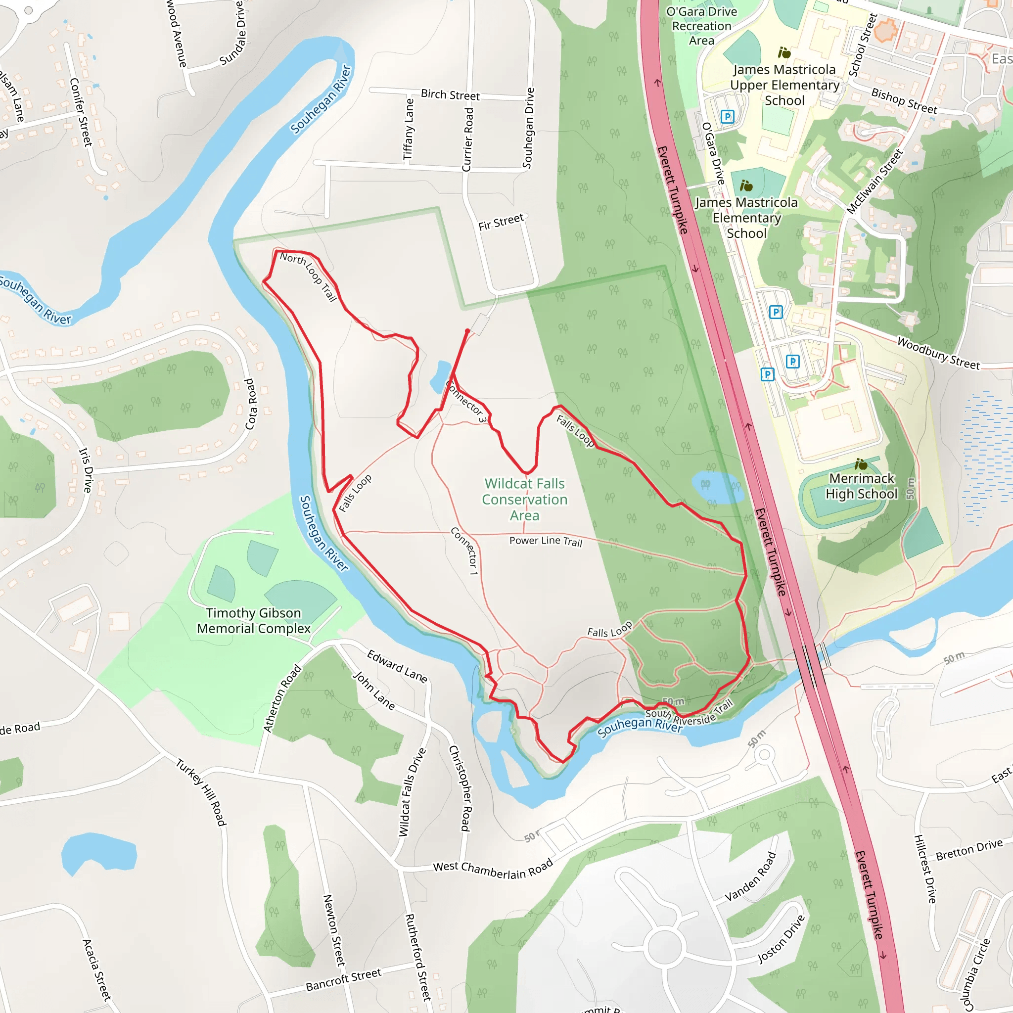 Wildcat Falls Loop Trail mobile static map