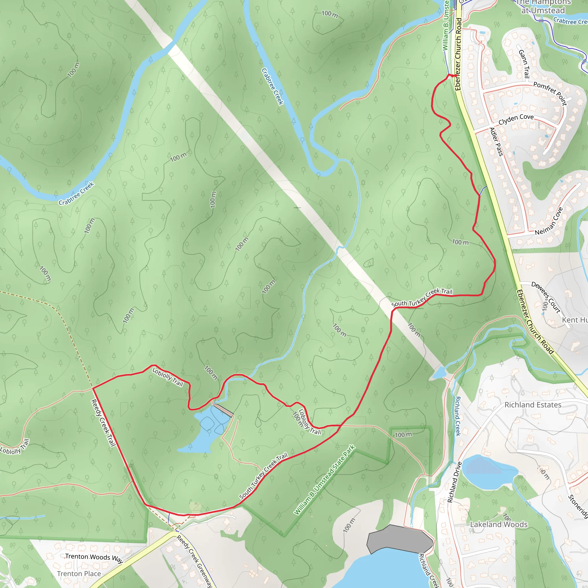 South Turkey Creek Trail and Loblolly Trail mobile static map