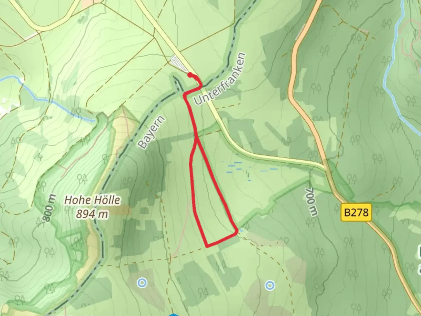 An image depicting the trail Schwedenwall Loop and its surrounding area.