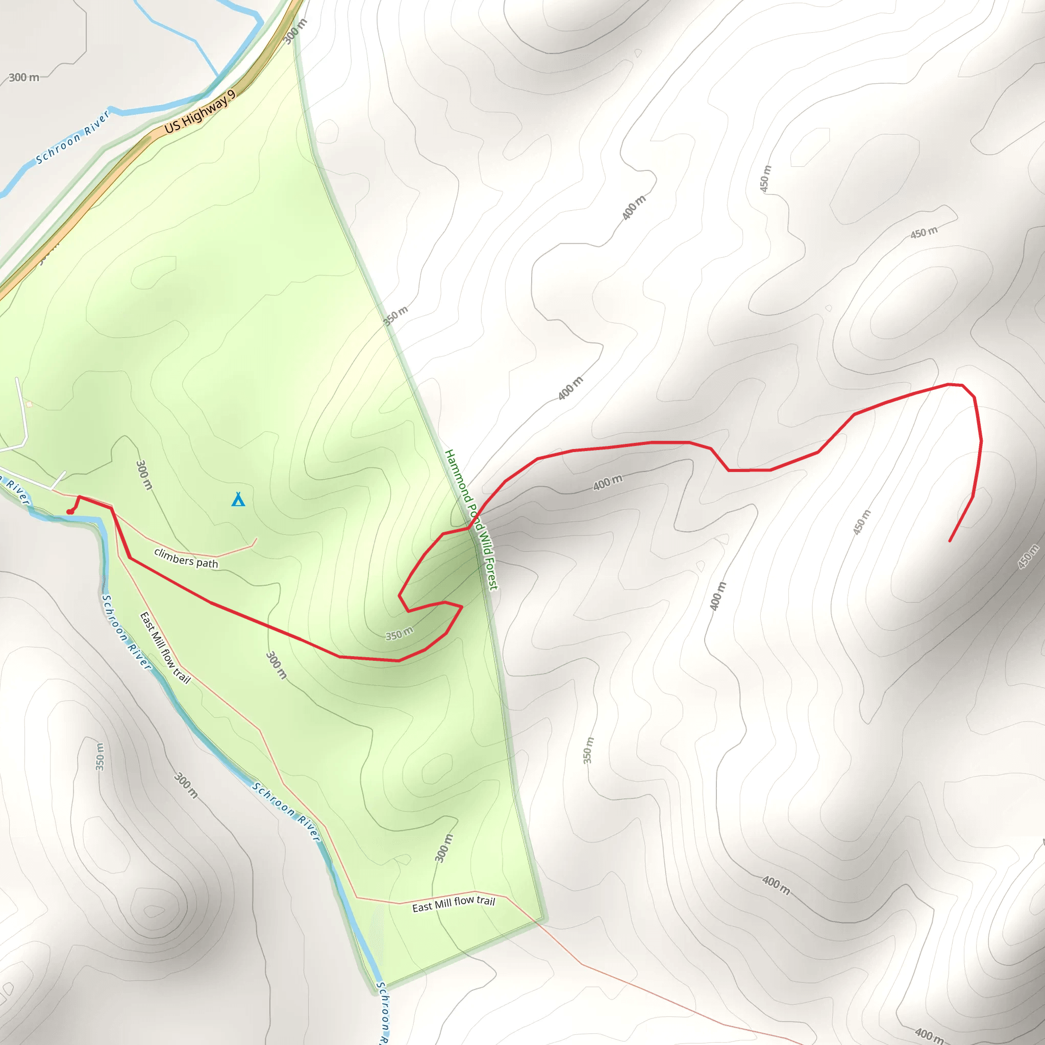 Sharp Bridge Campground - Schroon River mobile static map