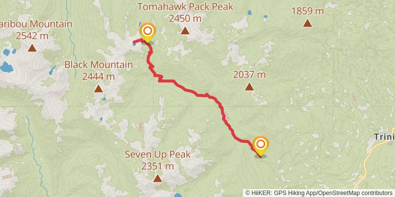 Landers Lake via Swift Creek Trail stage 2 Map