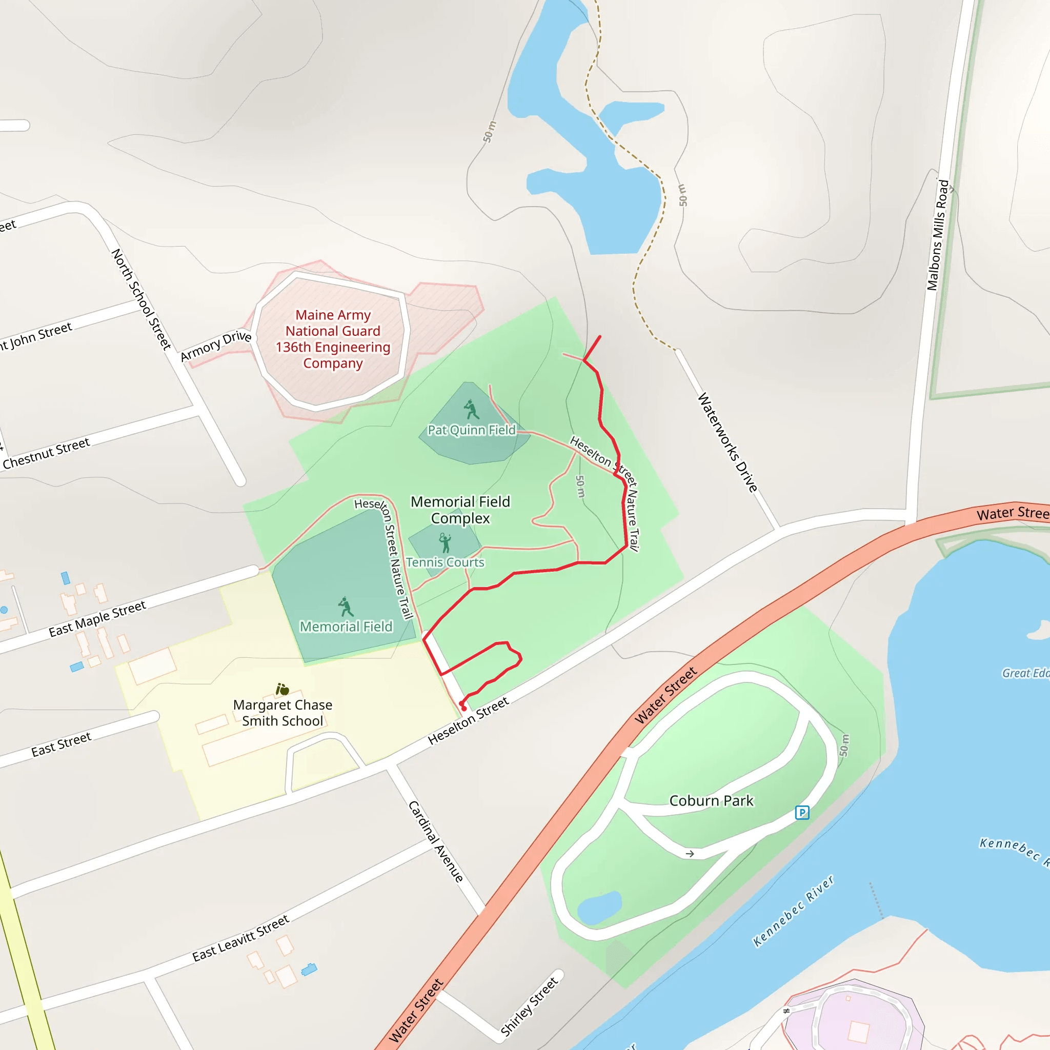 Heselton Street Nature Trail mobile static map