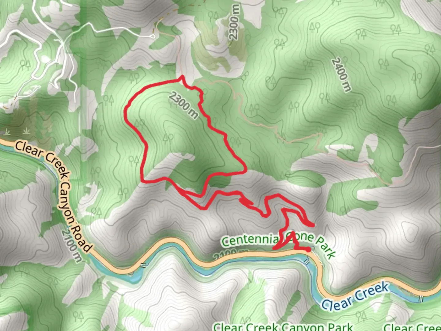 An image depicting the trail Juniper and Mayhem Gulch Loop Trail and its surrounding area.
