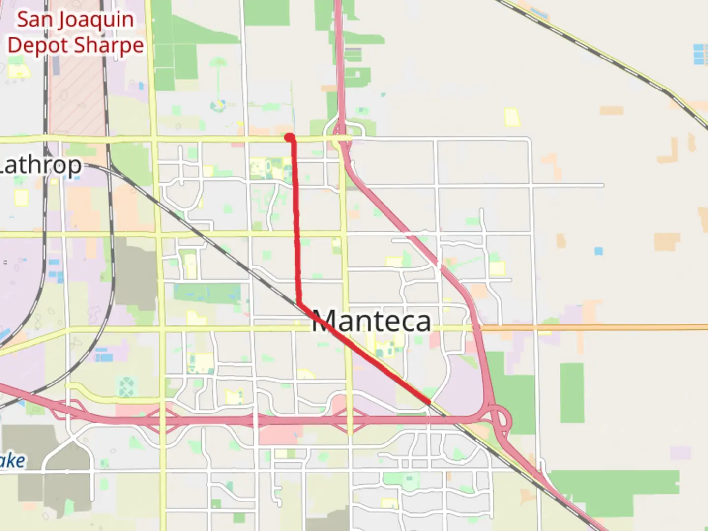 An image depicting the trail Manteca Tidewater Way and its surrounding area.