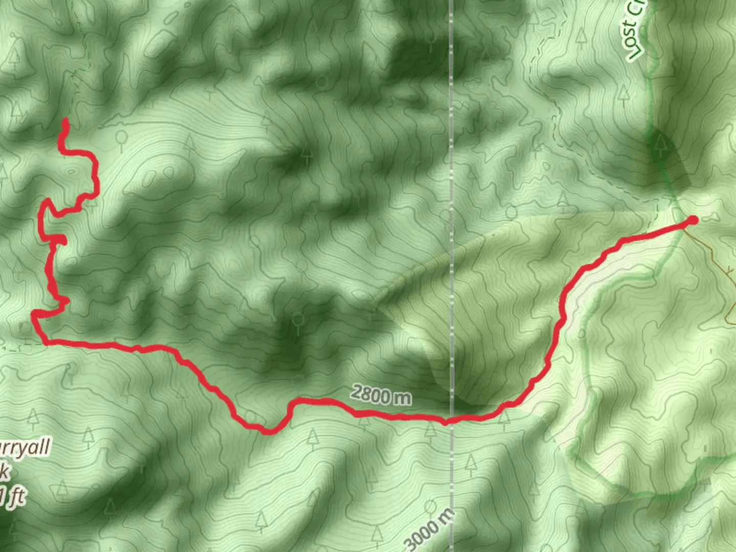 An image depicting the trail Lake Park via Hankins Pass and its surrounding area.