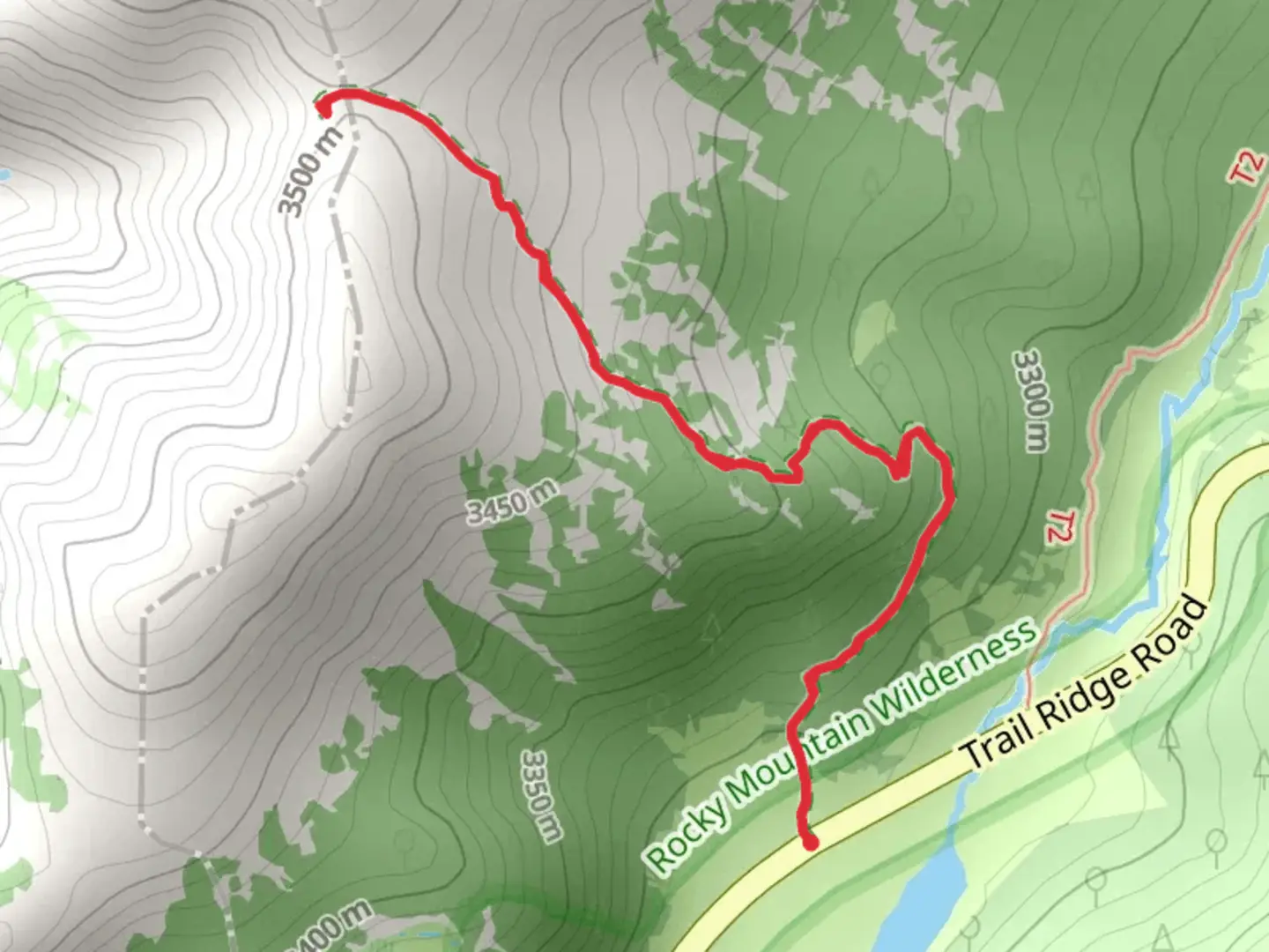 An image depicting the trail Crater Trail and its surrounding area.