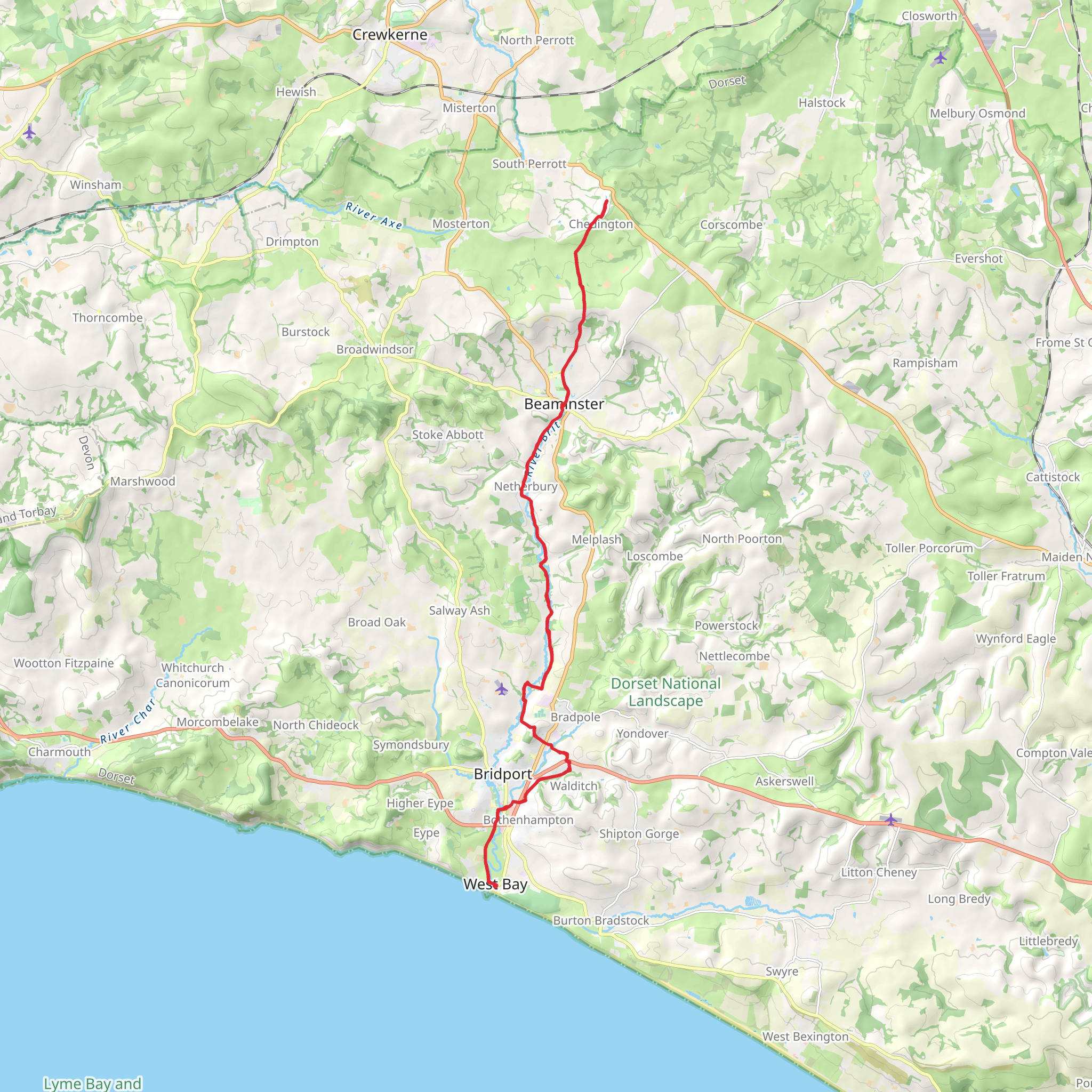 Brit Valley Way mobile static map