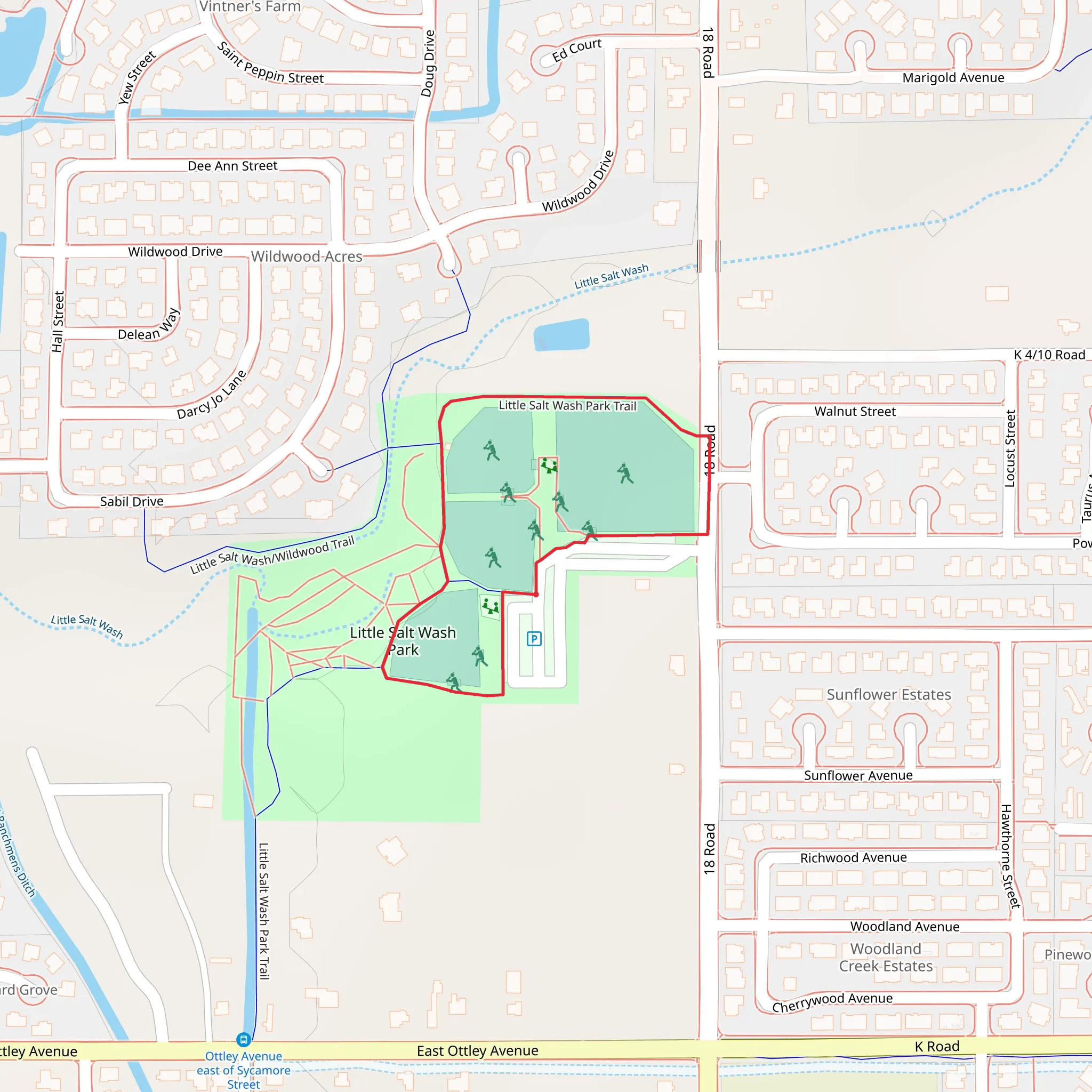 Little Salt Wash Park Loop mobile static map