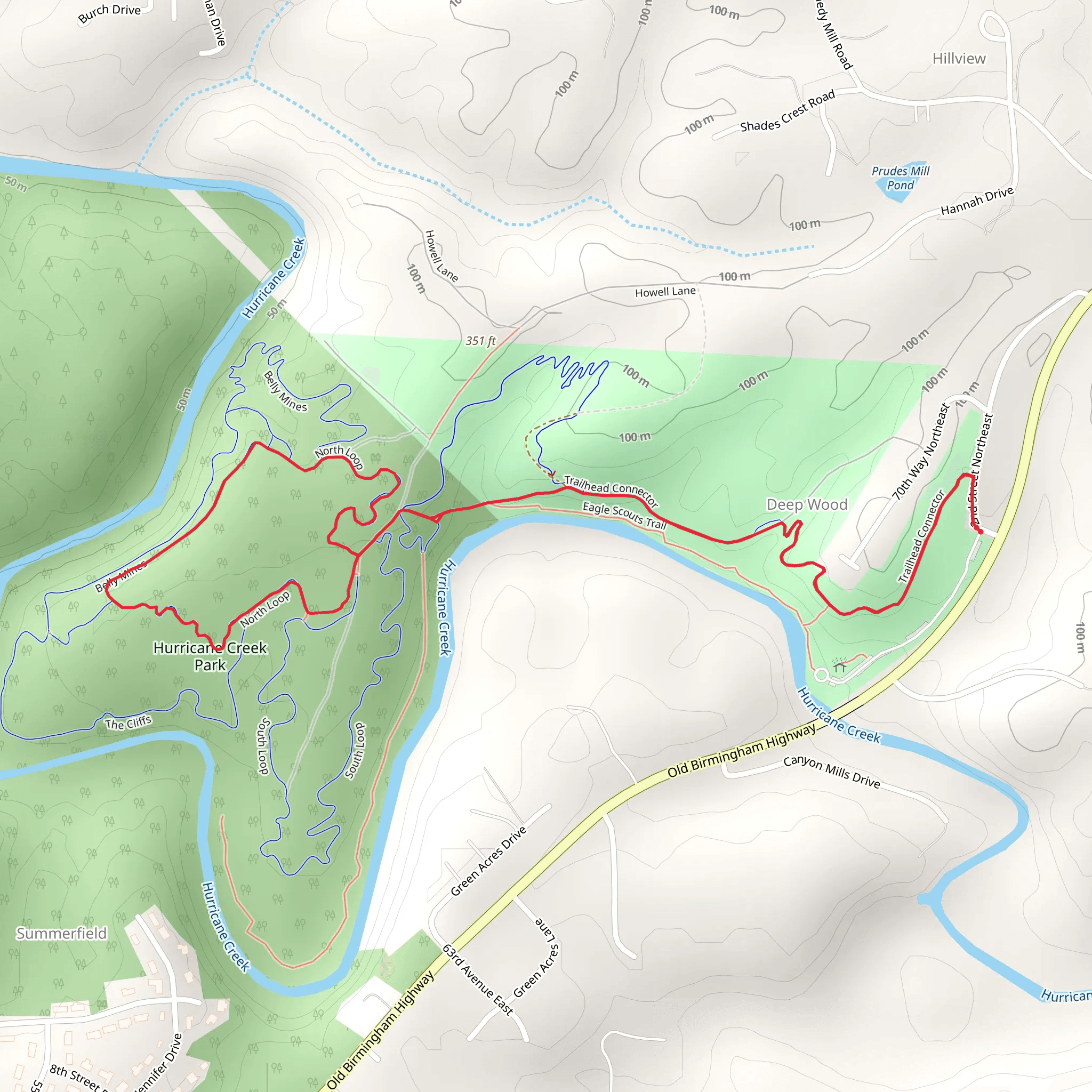 North Loop and Trailhead Connector mobile static map