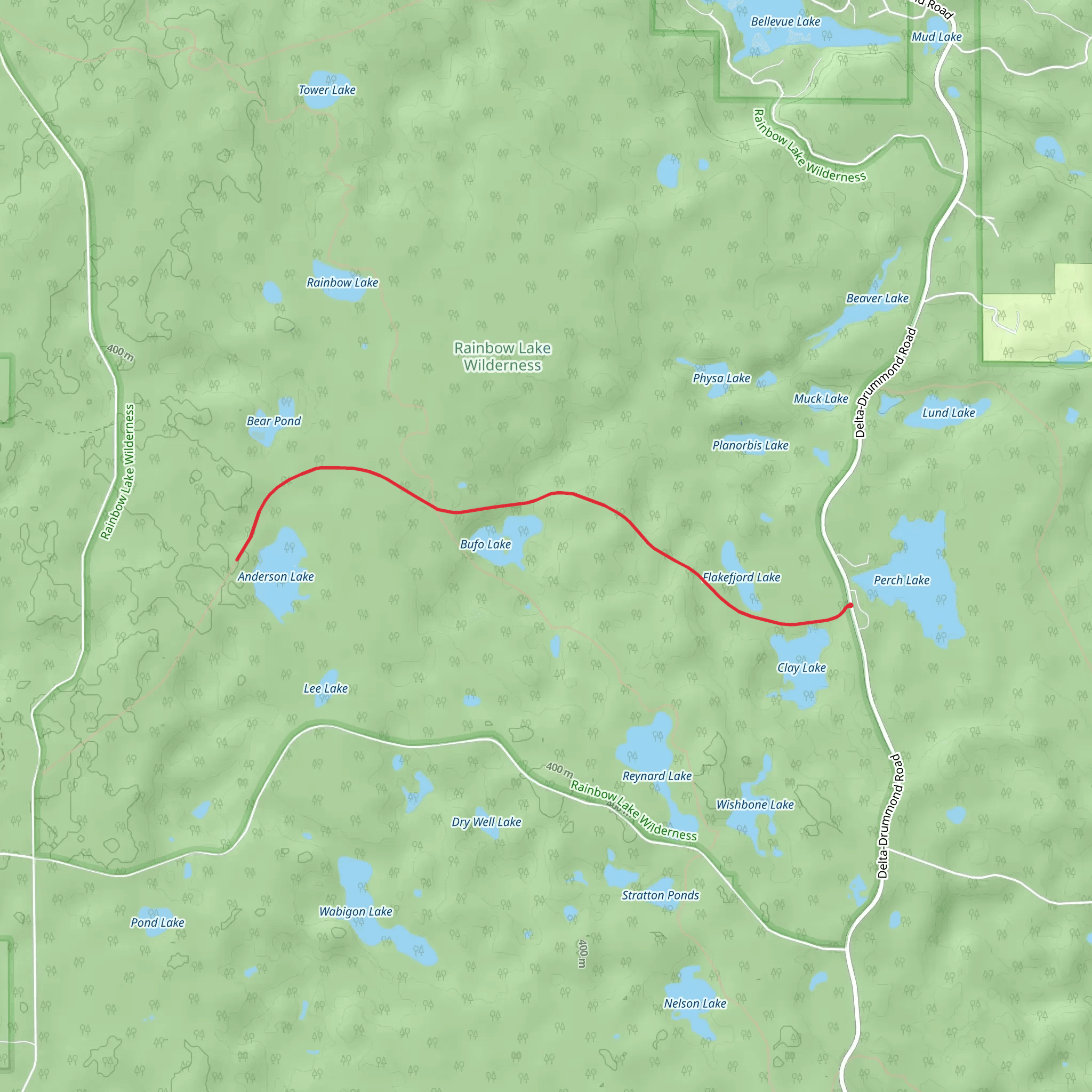 Anderson Lake via Forest Trail 502 mobile static map