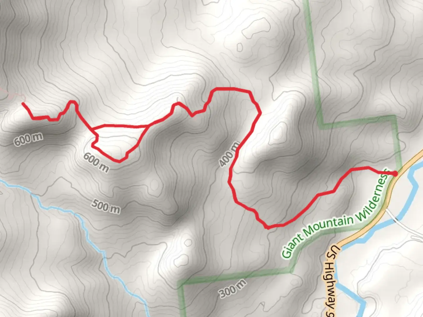 An image depicting the trail Blueberry Cobbles Bypass Trail and its surrounding area.