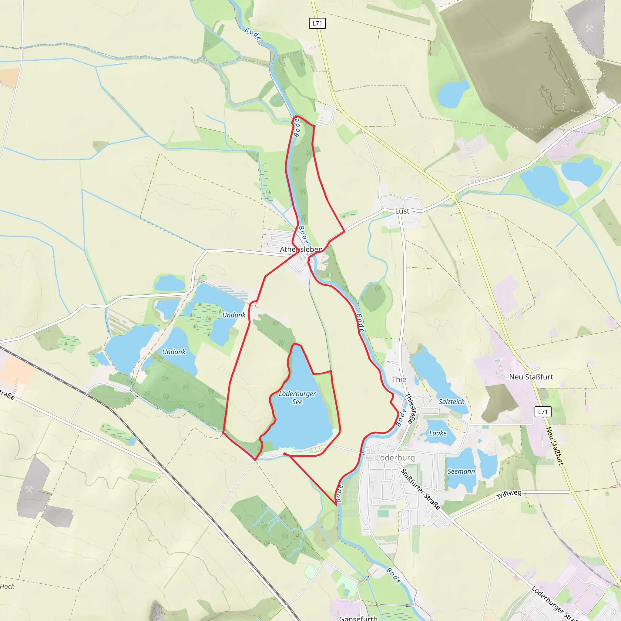 Löderburger See Loop mobile static map