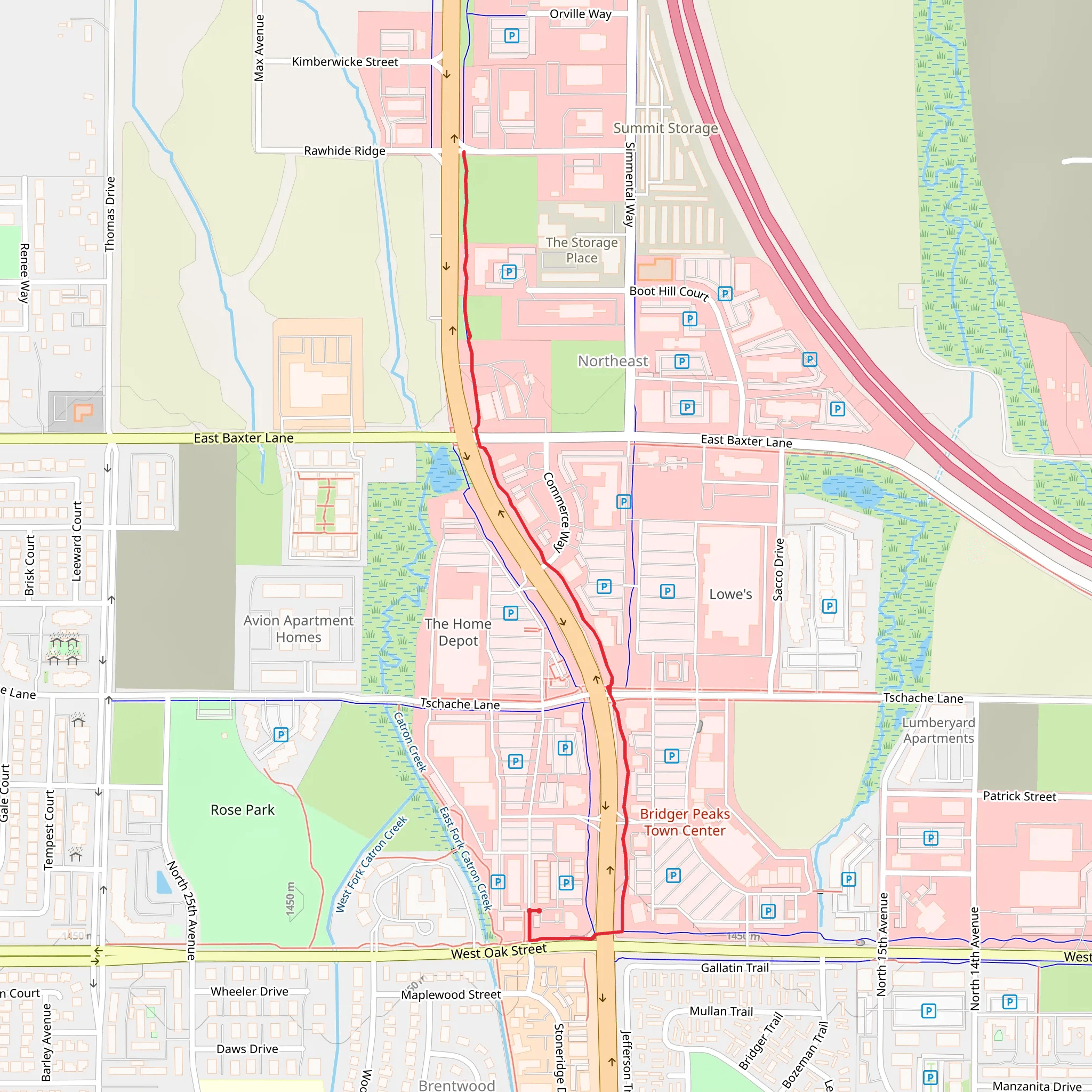 North 19th Avenue Trail mobile static map