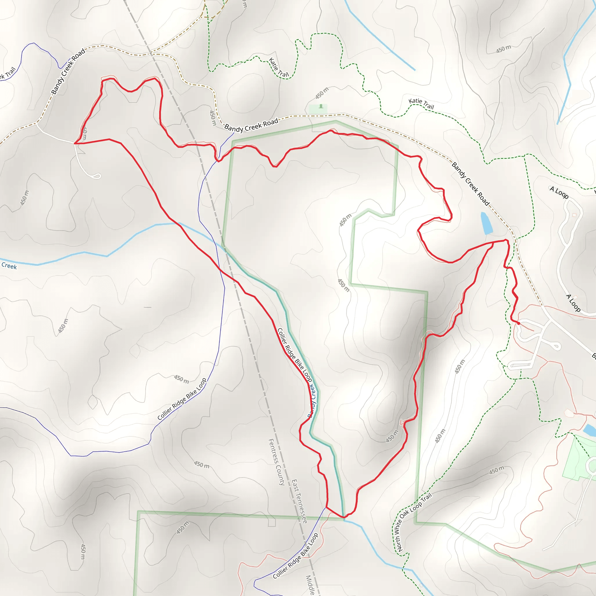 Bandy Creek Loop mobile static map