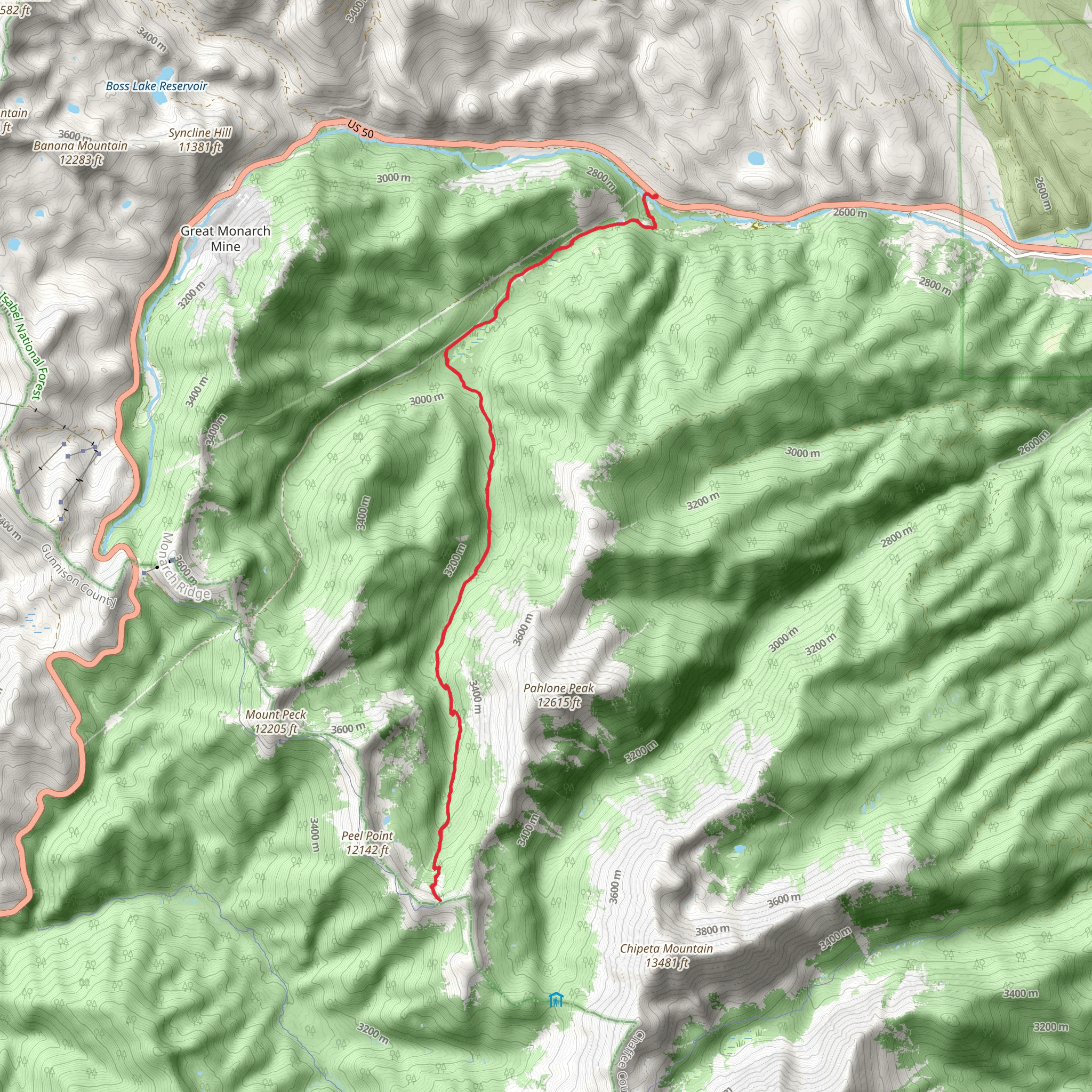 Colorado Trail - Segment 14 mobile static map
