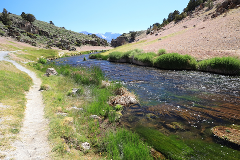 An image depicting the trail Hot Creek Interpretive Trail and its surrounding area.