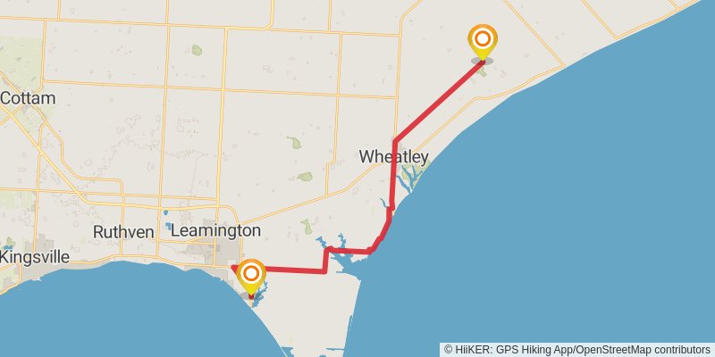 Waterfront Trail stage 53 Map