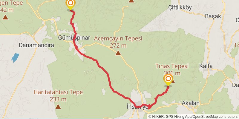 Sultans Trail stage 124 Map