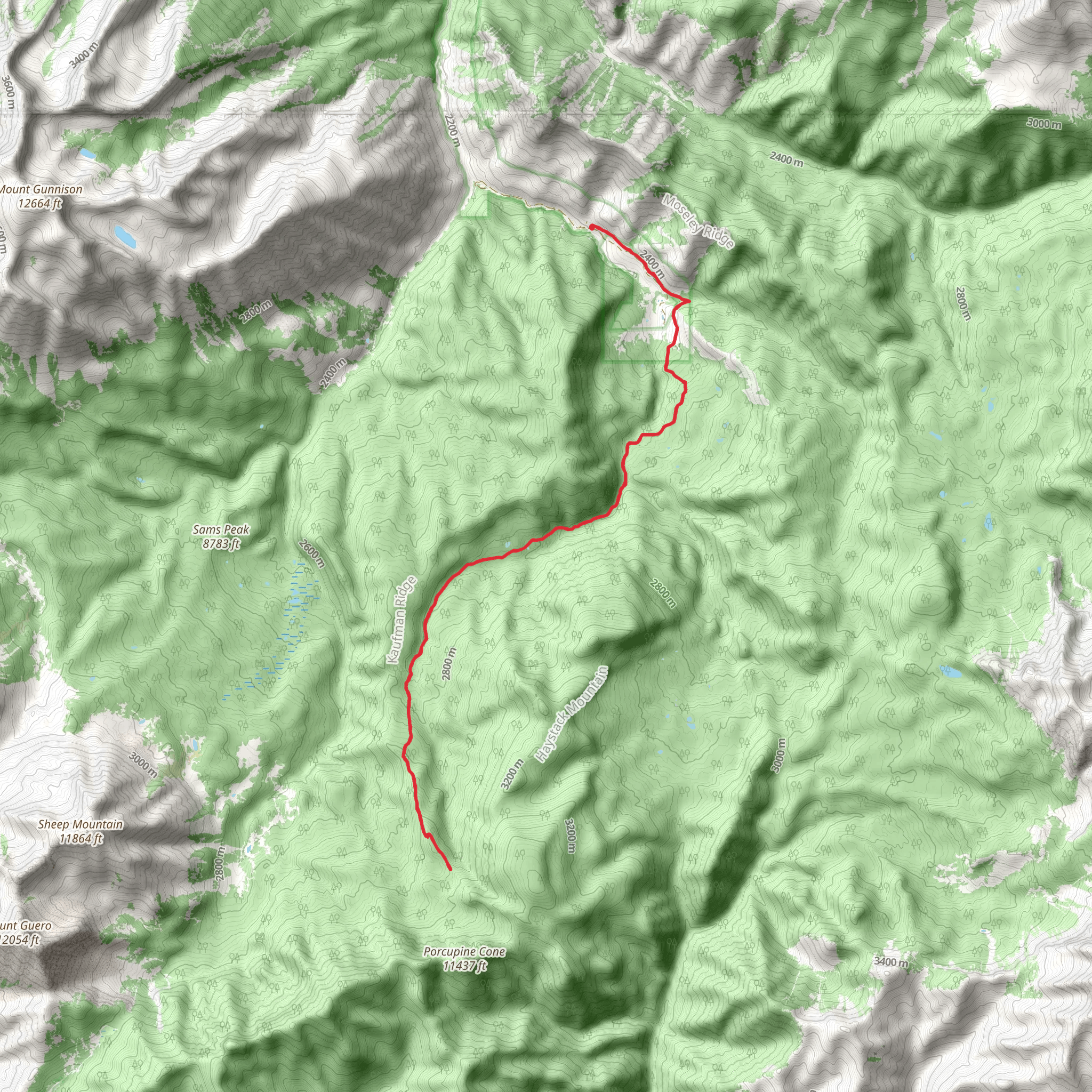 Kaufman Creek Trail mobile static map