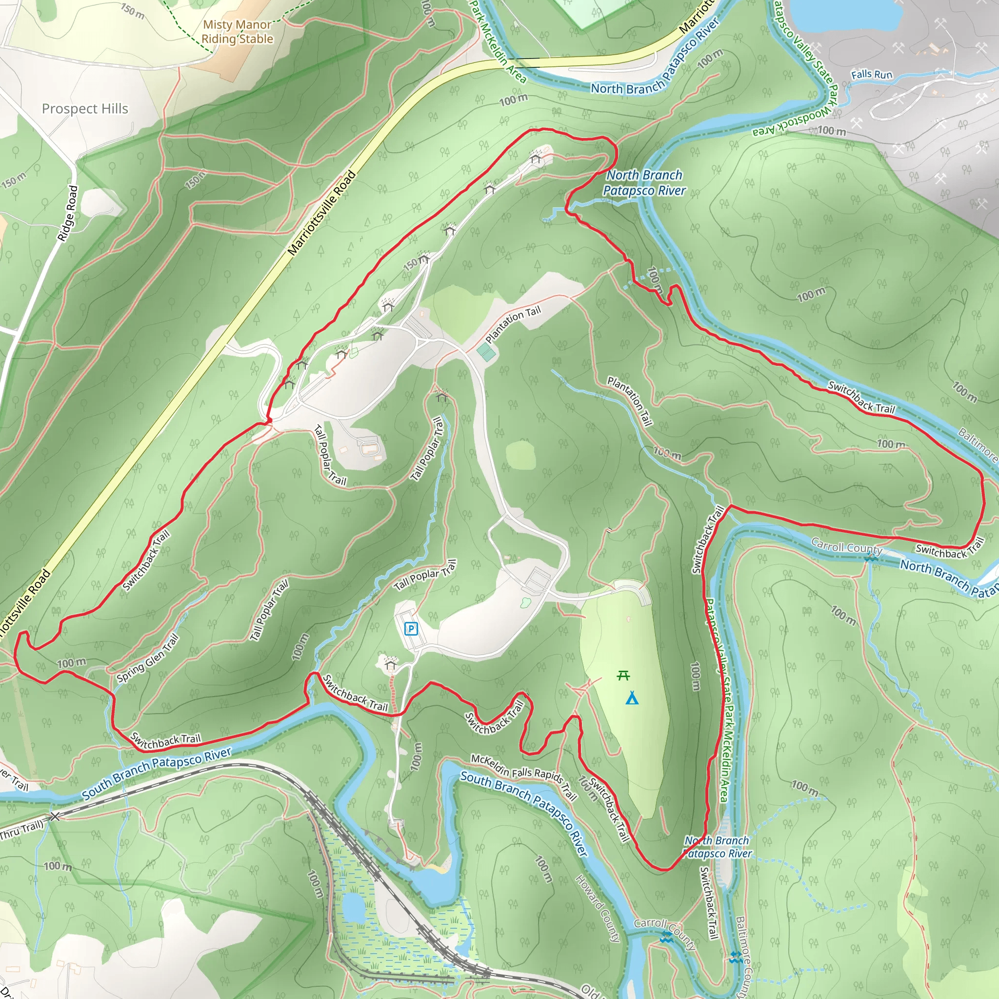 Switchback Trail Loop mobile static map