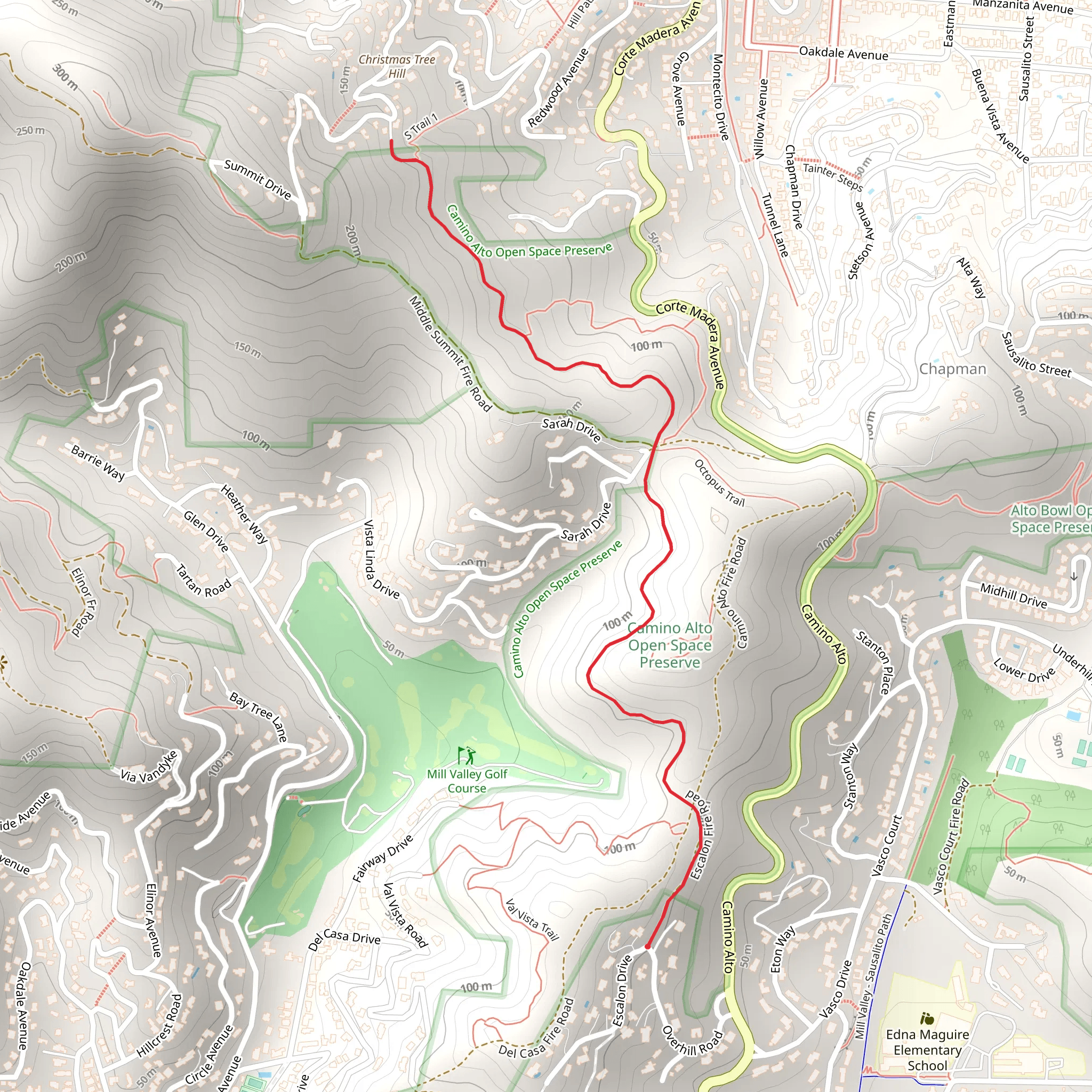 Escalon Fire Road Trail mobile static map