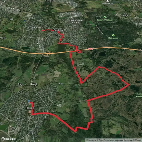 Heeze to Geldrop via Herbertusbossen and Strabrechtsche Heide