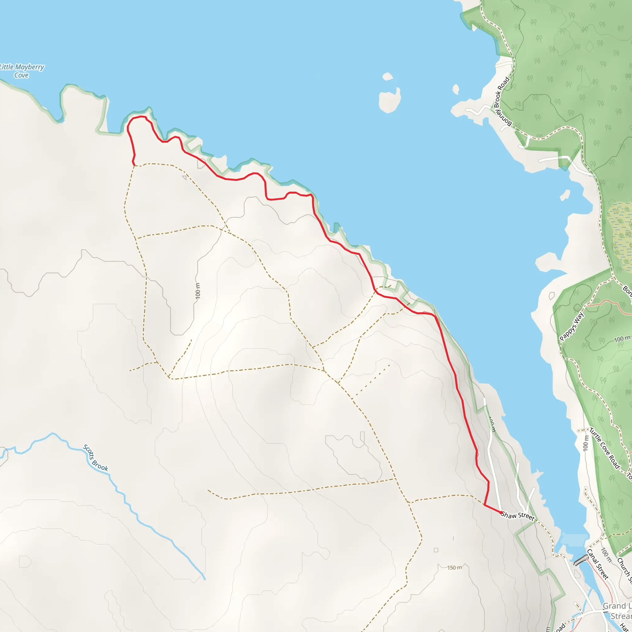 Little Mayberry Cove Trail mobile static map