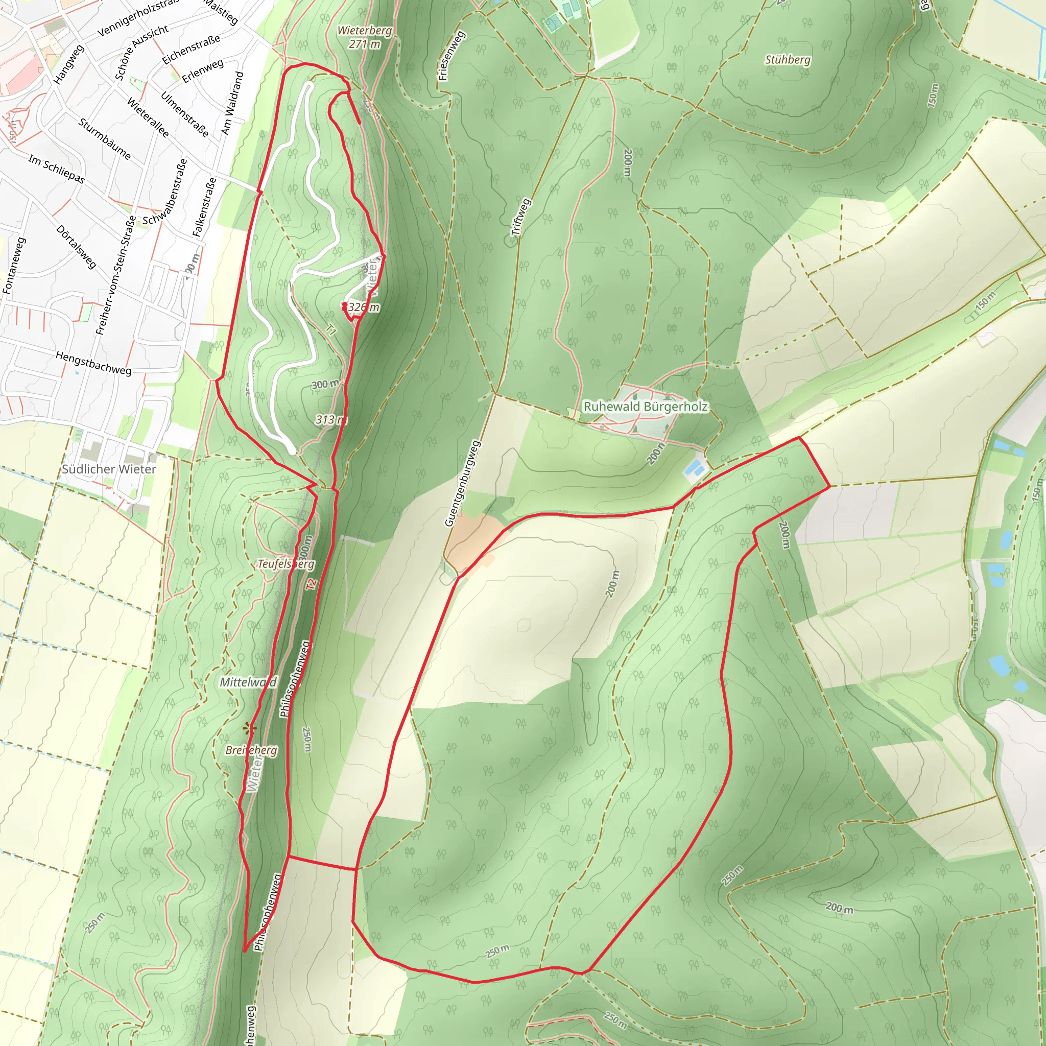 Philosophenweg Loop mobile static map